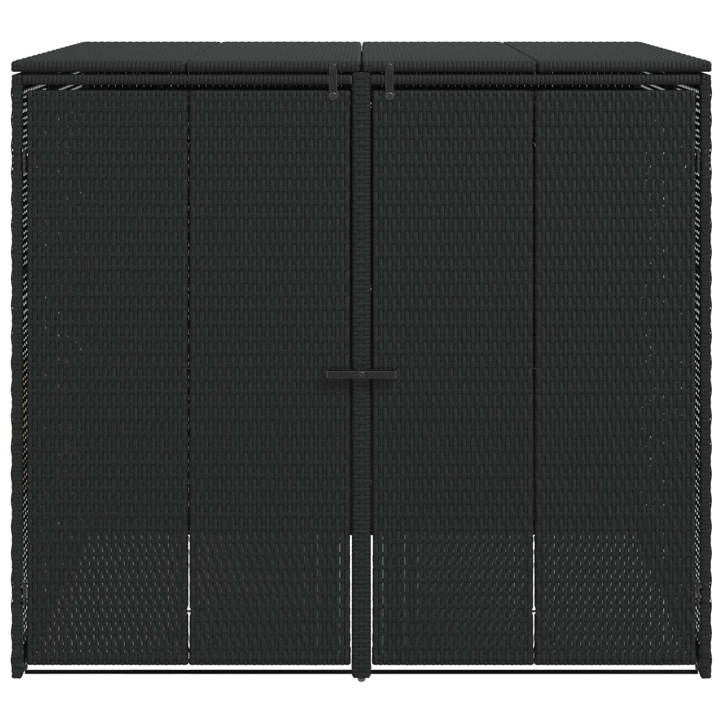 Cassa per Spazzatura 2 pcs Nero 130 x 80 x 115 cm Polietilene | homemem39