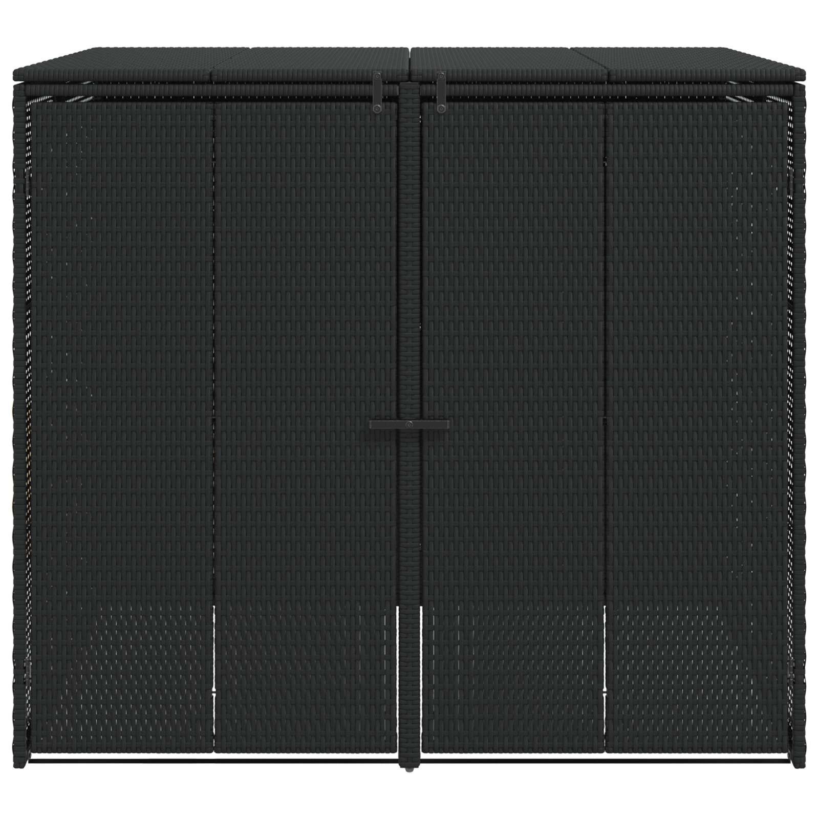 Cassa per Spazzatura 2 pcs Nero 130 x 80 x 115 cm Polietilene | homemem39