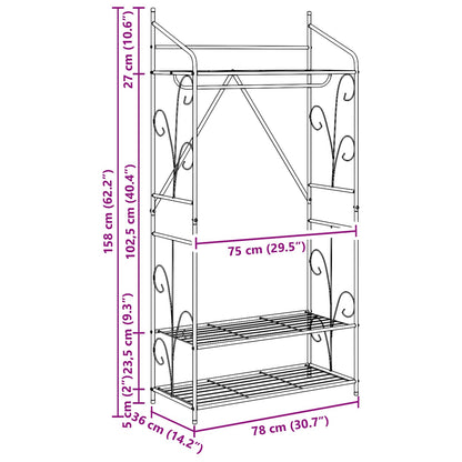 Armadio Aperto Tinta unita 2 pcs 78 x 36 x 158 cm | homemem39