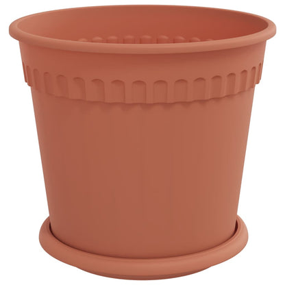 Vasi per Piante 6 pcs Rosso Mattone Ø 19 x 16 cm Plastica | homemem39