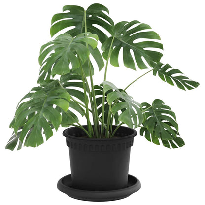 Vasi per Piante 6 pcs Nero Ø 12,5 x 10 cm Plastica