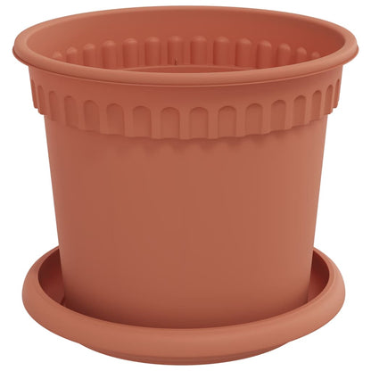 Vasi per Piante 24 pcs Rosso Mattone Ø 15 x 12 cm Plastica | homemem39