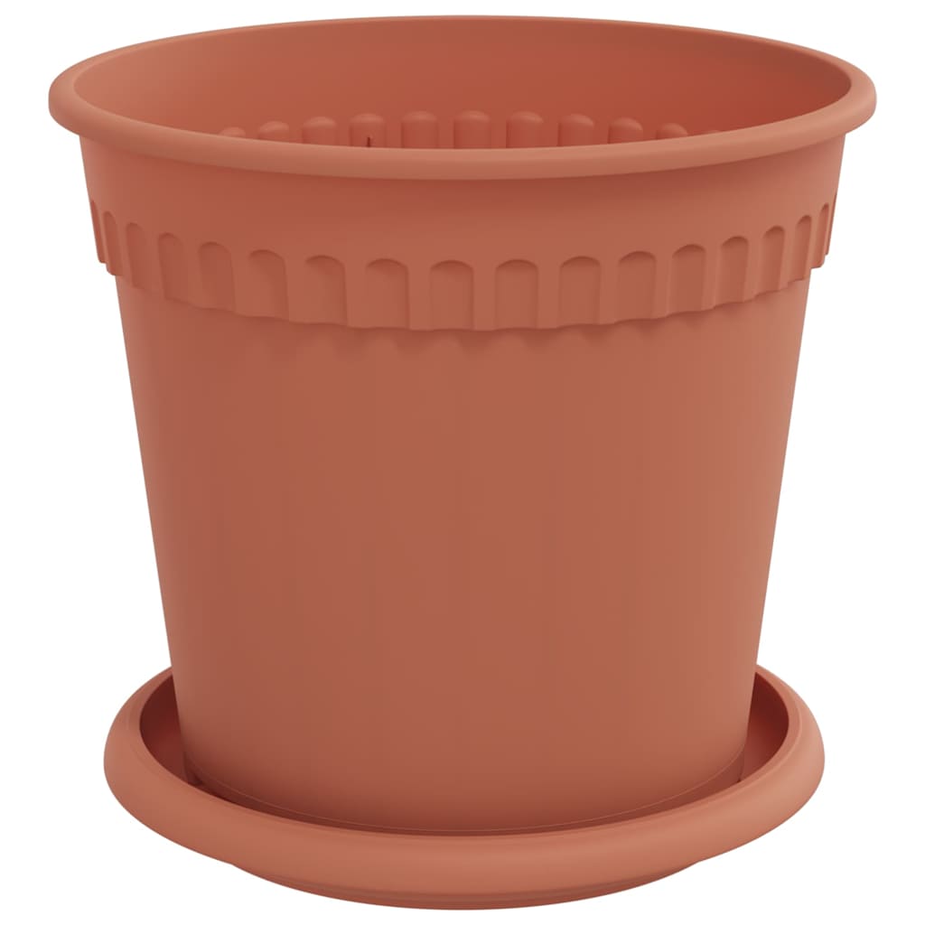 Vasi per Piante 24 pcs Rosso Mattone Ø 17 x 14 cm Plastica | homemem39