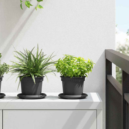 Vasi per Piante 24 pcs Nero Ø 12,5 x 10 cm Plastica | homemem39