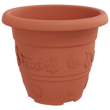 Vasi per Piante 6 pcs Rosso Mattone Ø 26 x 21.5 cm Plastica | homemem39