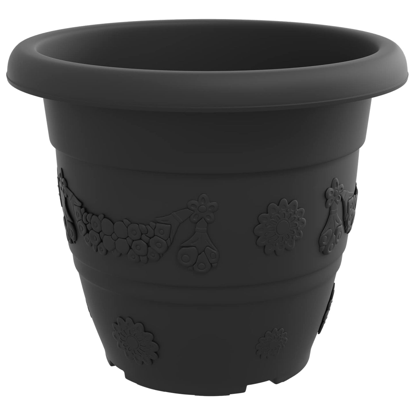 Vasi per Piante 6 pcs Nero Ø 39 x 32 cm Plastica | homemem39