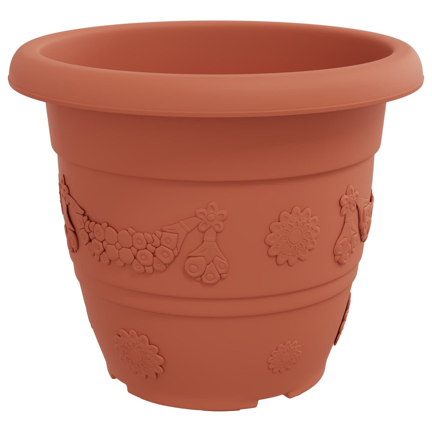 Vasi per Piante 24 pcs Rosso Mattone Ø 34 x 28 cm Plastica | homemem39