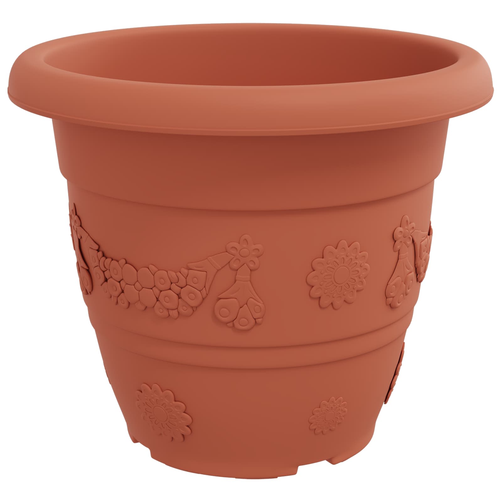 Vasi per Piante 24 pcs Rosso Mattone Ø 39 x 32 cm Plastica | homemem39