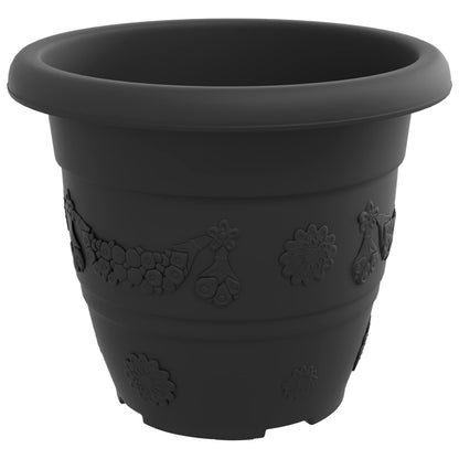Vasi per Piante 24 pcs Nero Ø 22 x 18 cm Plastica | homemem39