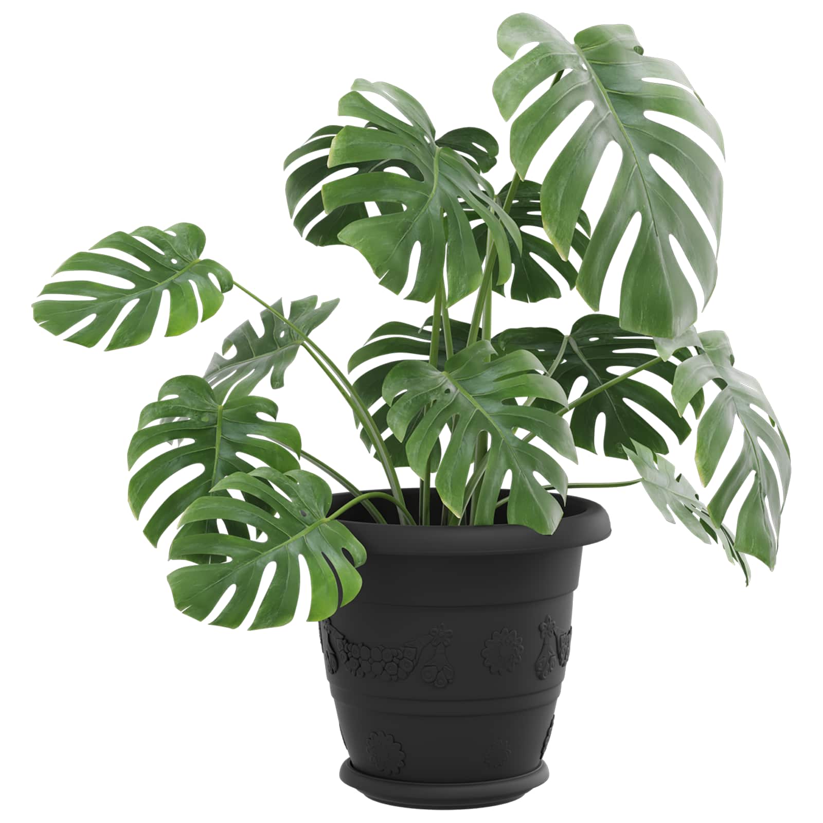 Vasi per Piante 24 pcs Nero Ø 22 x 18 cm Plastica | homemem39