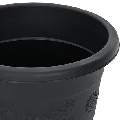 Vasi per Piante 24 pcs Nero Ø 26 x 21.5 cm Plastica | homemem39