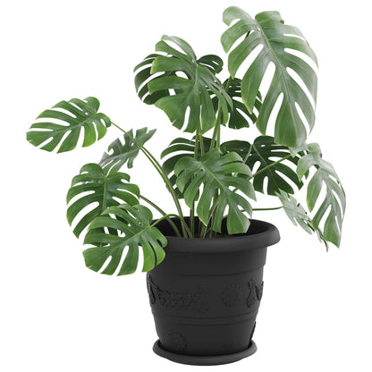 Vasi per Piante 24 pcs Nero Ø 34 x 28 cm Plastica