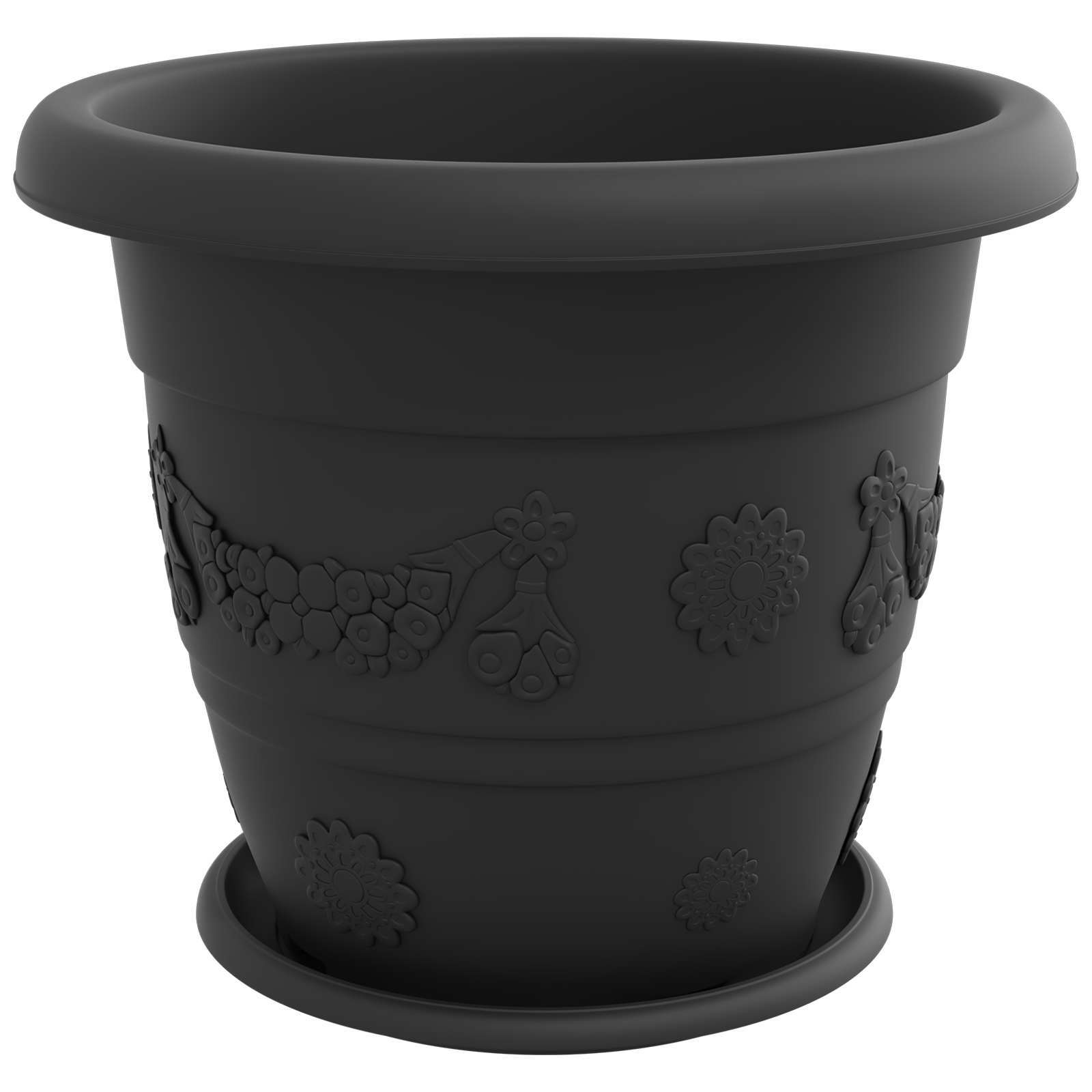 Vasi per Piante 24 pcs Nero Ø 39 x 32 cm Plastica | homemem39