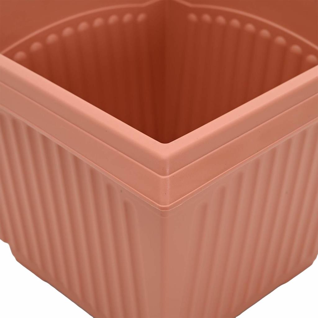 Vasi per Piante 6 pcs Rosso Mattone 23 x 23 x 17,5 cm Plastica | homemem39