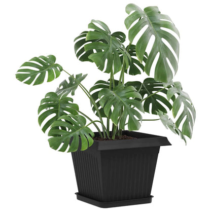 Vasi per Piante 6 pcs Nero 28,5 x 28,5 x 22 cm Plastica | homemem39