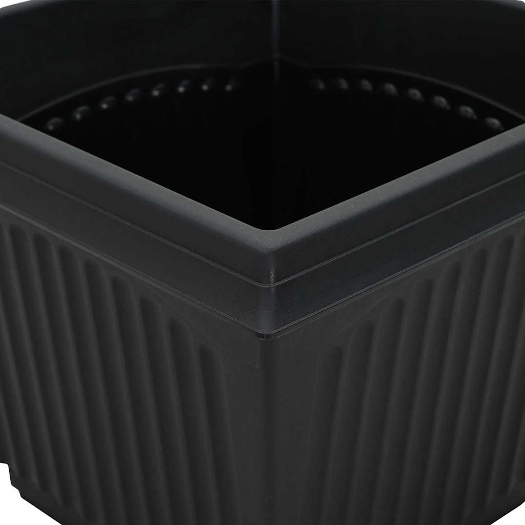Vasi per Piante 6 pcs Nero 33 x 33 x 26 cm Plastica | homemem39