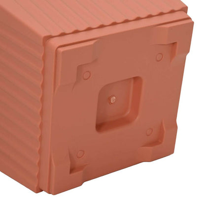 Vasi per Piante 24 pcs Rosso Mattone 16 x 16 x 14 cm Plastica | homemem39