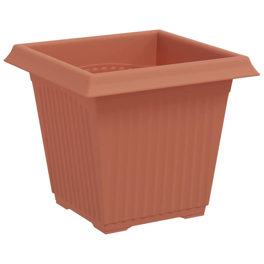 Vasi per Piante 24 pcs Rosso Mattone 16 x 16 x 14 cm Plastica | homemem39