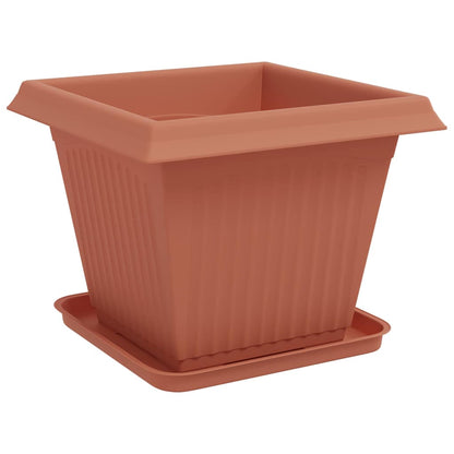 Vasi per Piante 24 pcs Rosso Mattone 38 x 38 x 30 cm Plastica | homemem39