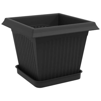 Vasi per Piante 24 pcs Nero 20 x 20 x 16 cm Plastica | homemem39