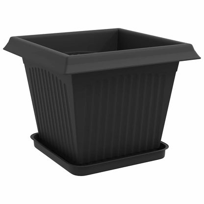 Vasi per Piante 24 pcs Nero 33 x 33 x 26 cm Plastica