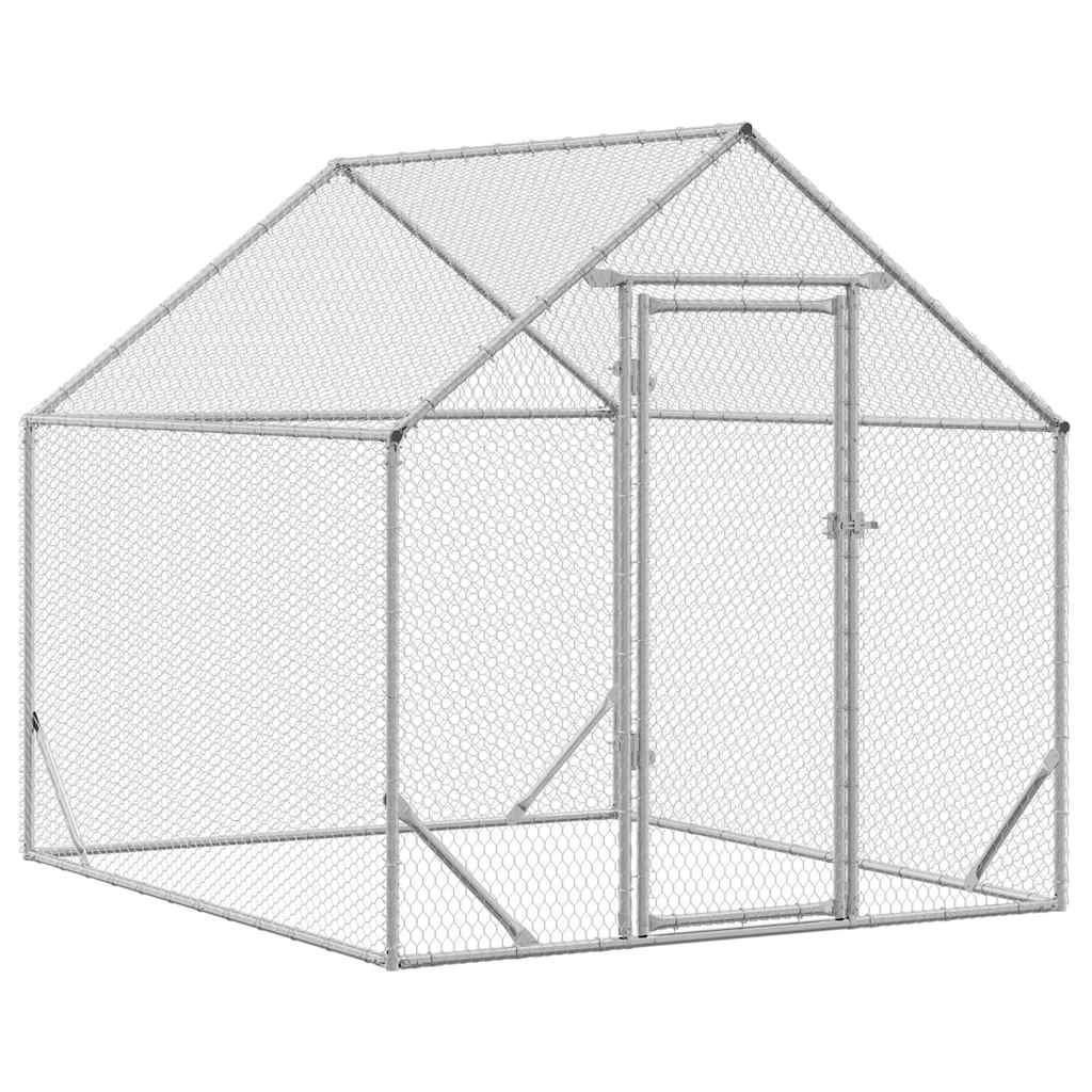 Gabbia per polli Argento 200 x 170 x 177 cm Acciaio zincato | homemem39