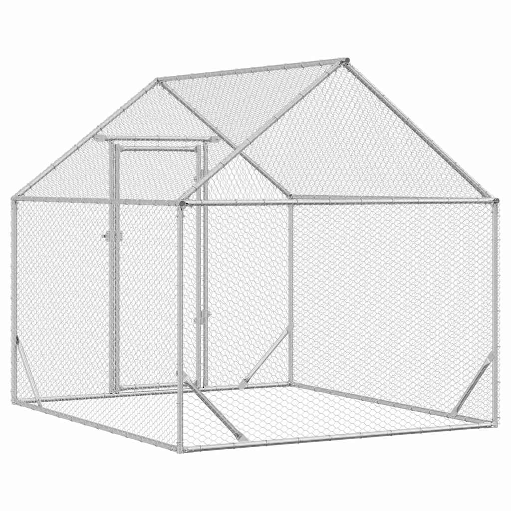 Gabbia per polli Argento 200 x 170 x 177 cm Acciaio zincato | homemem39