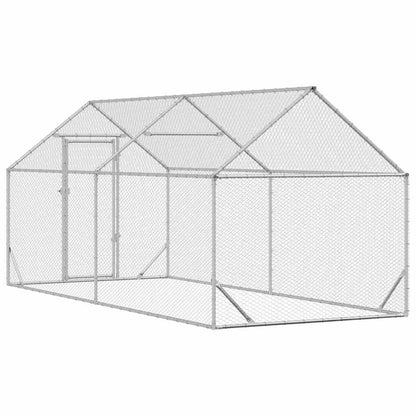 Gabbia per polli Argento 400 x 170 x 177 cm Acciaio zincato | homemem39