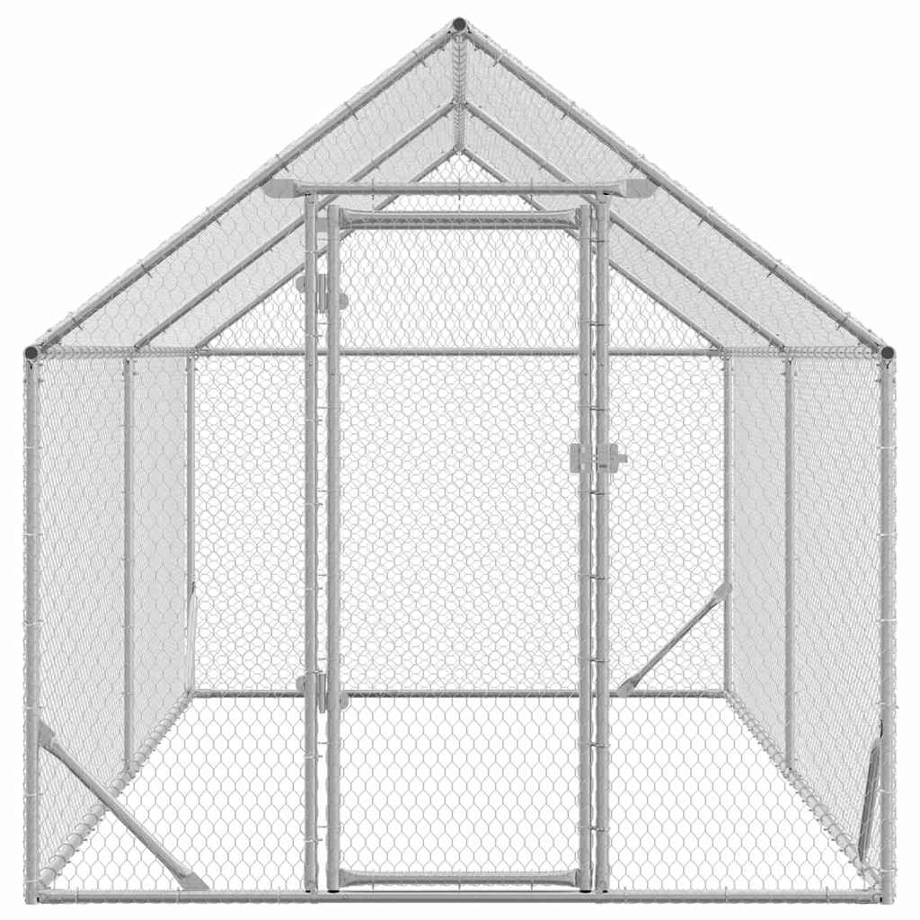 Gabbia per polli Argento 400 x 170 x 177 cm Acciaio zincato | homemem39