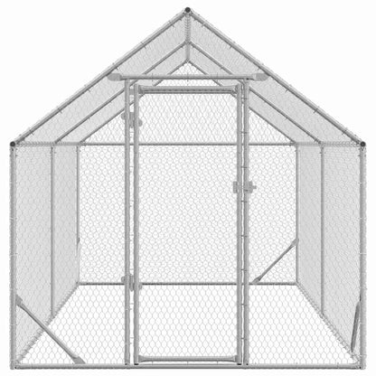 Gabbia per polli Argento 400 x 170 x 177 cm Acciaio zincato | homemem39