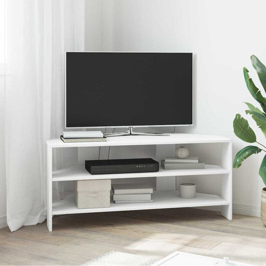 MobileTVAngolare Bianco 102x40,5x45cm Legno multistrato