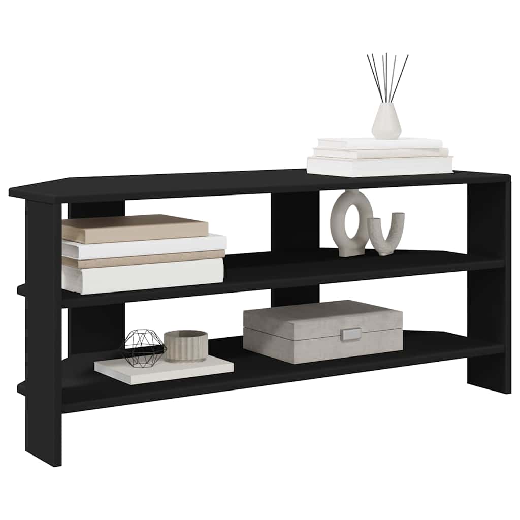 MobileTVAngolare Nero 102x40,5x45cm Legno multistrato | homemem39