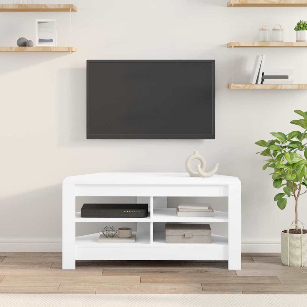 MobileTVAngolare Bianco 102 x 40,5 x 45 cm Legno multistrato
