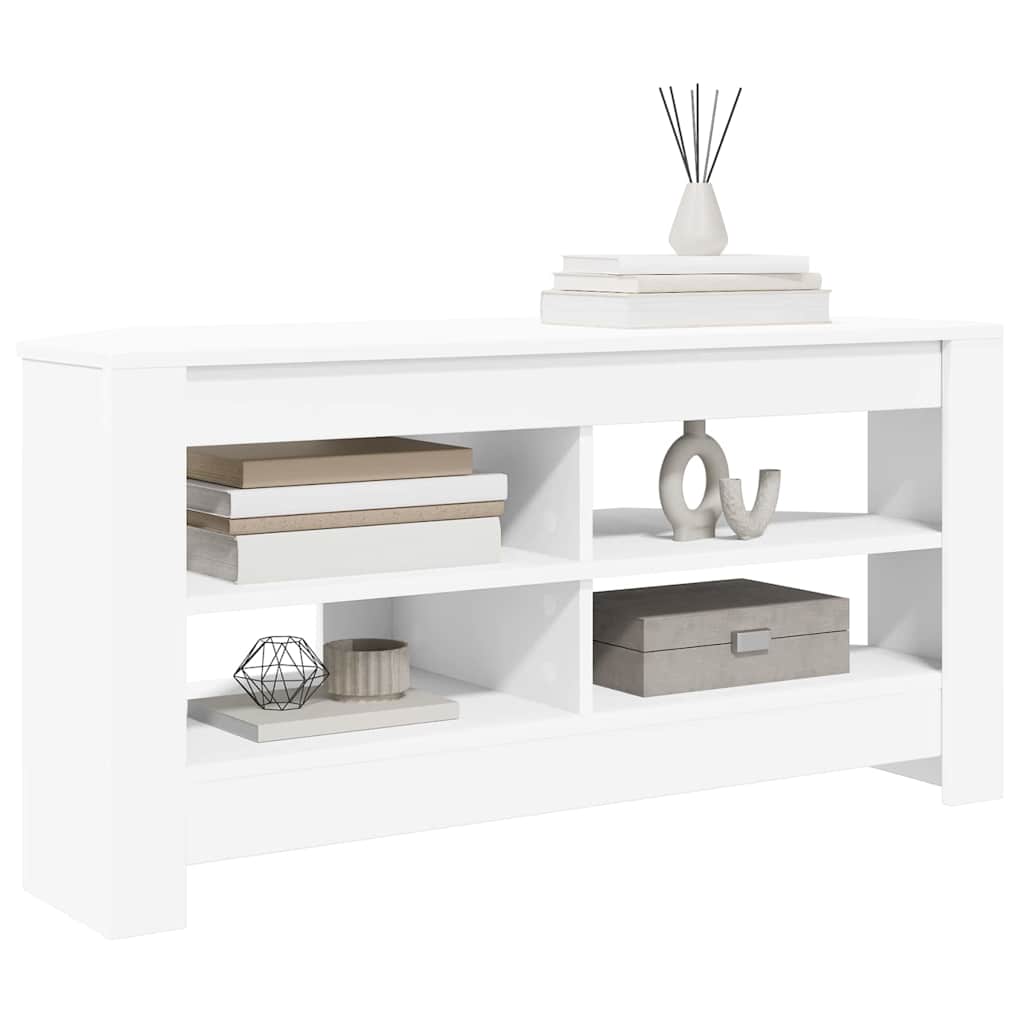 MobileTVAngolare Bianco 102 x 40,5 x 45 cm Legno multistrato