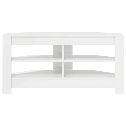 MobileTVAngolare Bianco ad Alto Lucido 102 x 40,5 x 45 cm