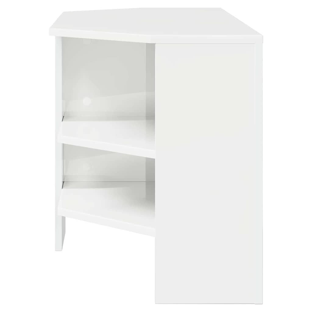 MobileTVAngolare Bianco ad Alto Lucido 102 x 40,5 x 45 cm