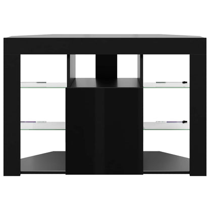 Mobile TV LED Angolare 100x40x68cm Nero Legno ingegnerizzato | homemem39