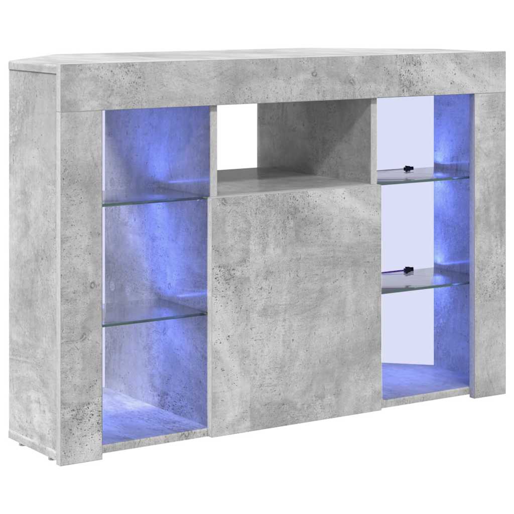 Mobile TV LED Angolare 100x40x68cm Grigio cemento | homemem39