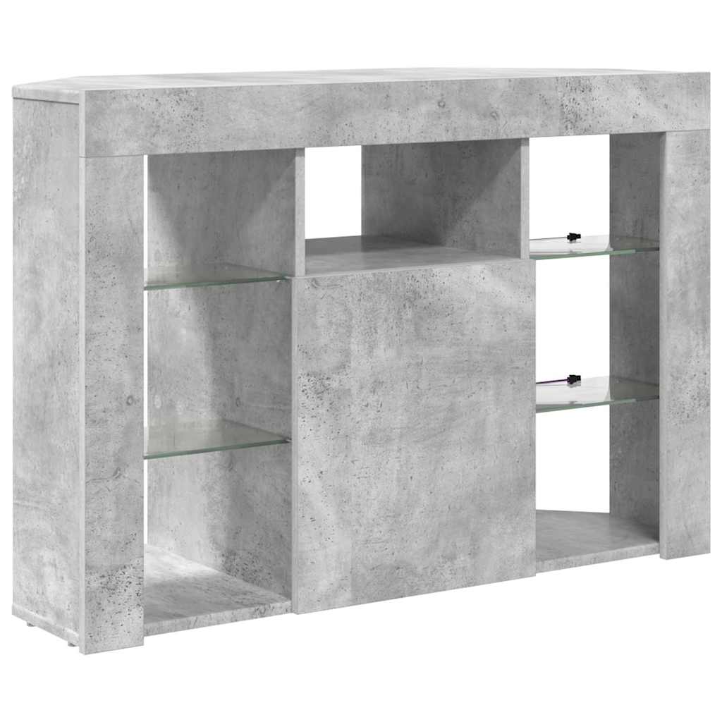 Mobile TV LED Angolare 100x40x68cm Grigio cemento | homemem39