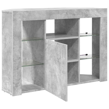 Mobile TV LED Angolare 100x40x68cm Grigio cemento | homemem39