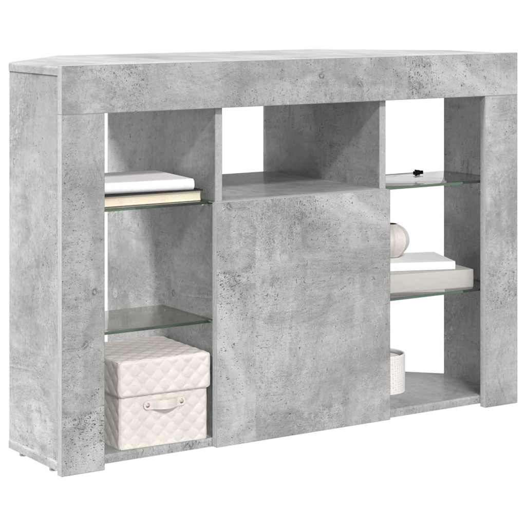 Mobile TV LED Angolare 100x40x68cm Grigio cemento | homemem39