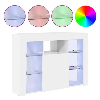 Mobile TV LED Angolare Bianco ad Alto Lucido 100x40x68cm