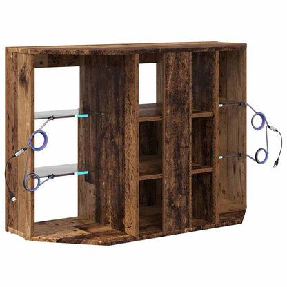 Mobile TV LED Angolare 100x40x68cm Legno vecchio | homemem39