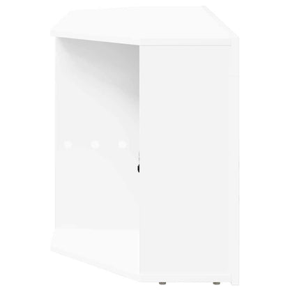 Mobile TV LED Angolare Bianco 100 x 40 x 50 cm