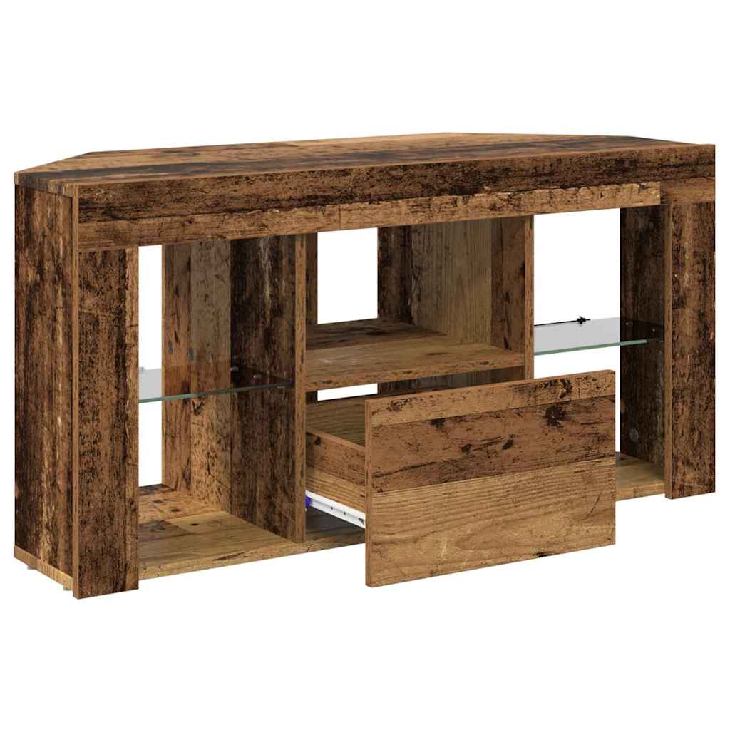 Mobile TV LED Angolare 100 x 40 x 50 cm Legno vecchio | homemem39