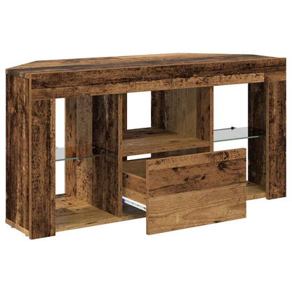 Mobile TV LED Angolare 100 x 40 x 50 cm Legno vecchio | homemem39