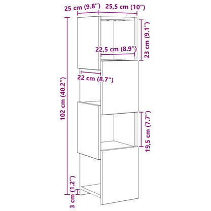 Mobile angolare 25,5x25x102cm Legno ingegnerizzato | homemem39