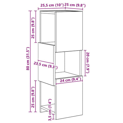 Mobile angolare 25,5x25x80cm Legno ingegnerizzato | homemem39