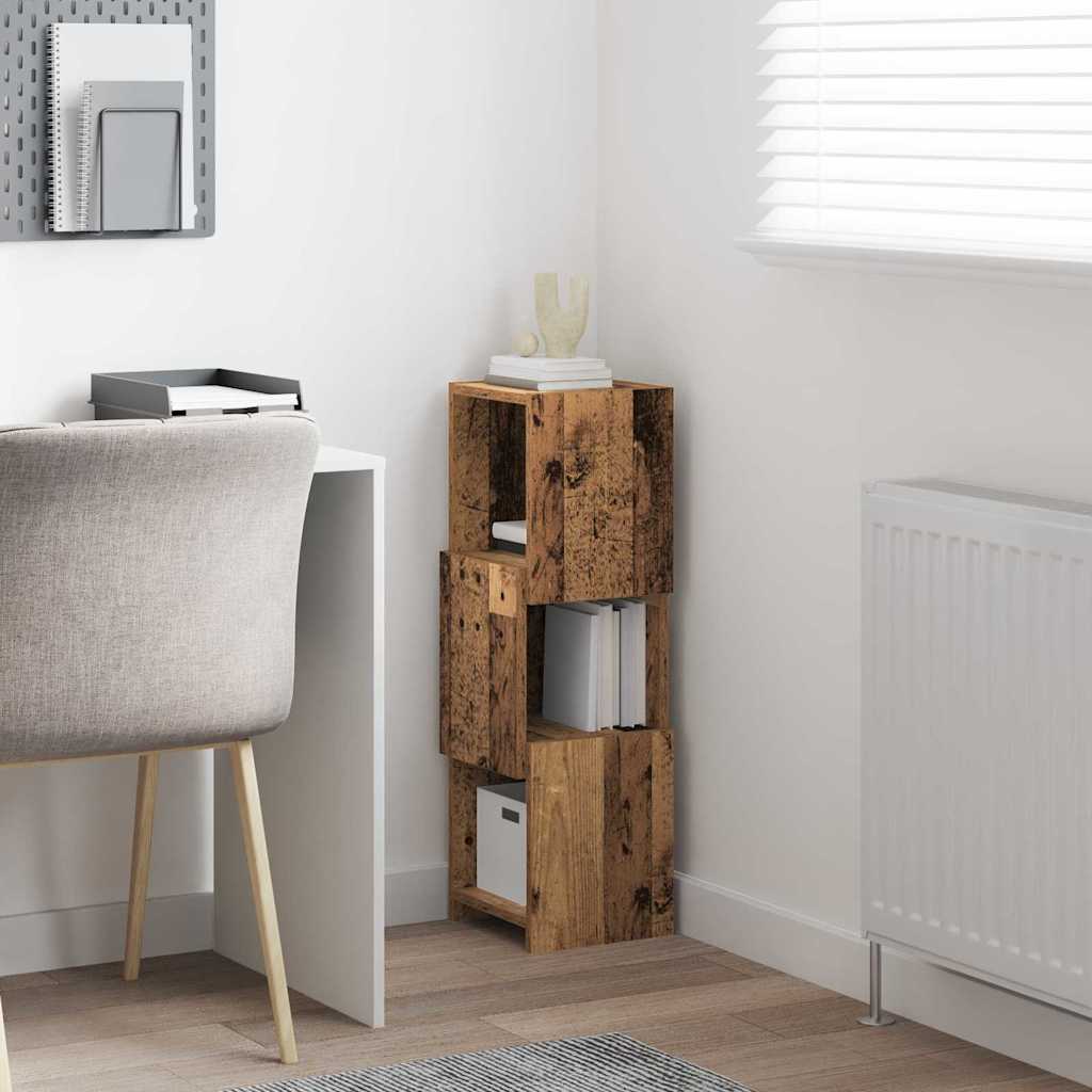 Mobile angolare 25,5x25x80cm Legno ingegnerizzato Legno vecchio | homemem39