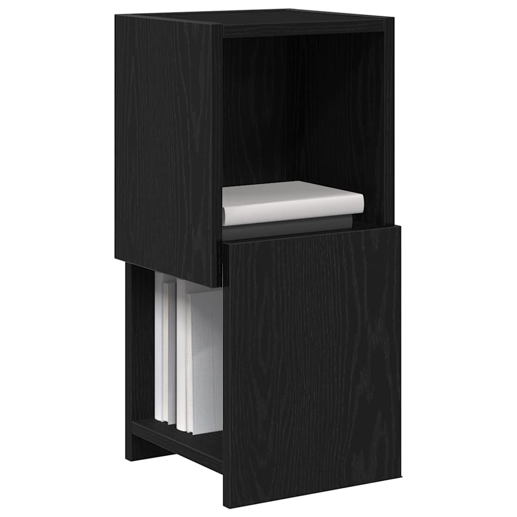 Mobile angolare 25,5x25x55cm Legno ingegnerizzato Rovere Nero - homemem39